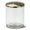 Large Clear Glass Flower Frog Cylinder Vase - Decorative Summer Vase, 6" H x 5" Dia, Hand Wash Only